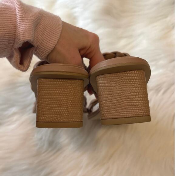 Dolce Vita Clear Taupe Braided Block Heel Sandal Size 6 - Picture 5 of 7
